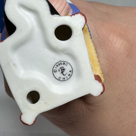 Vintage Bronson Collectibles Flawed Bear Sitting in Chair Embroidering Rare BC - Picture 8 of 8